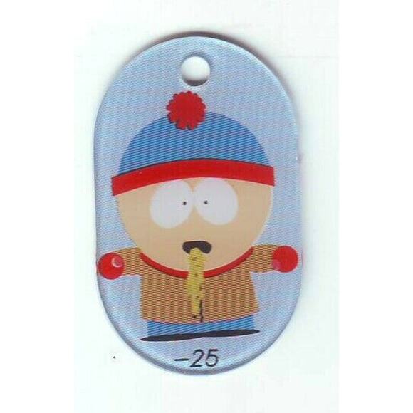 South Park Pinball Machine Plastic Keychain Stan 1998 Original UNUSED Game Promo - Picture 1 of 1
